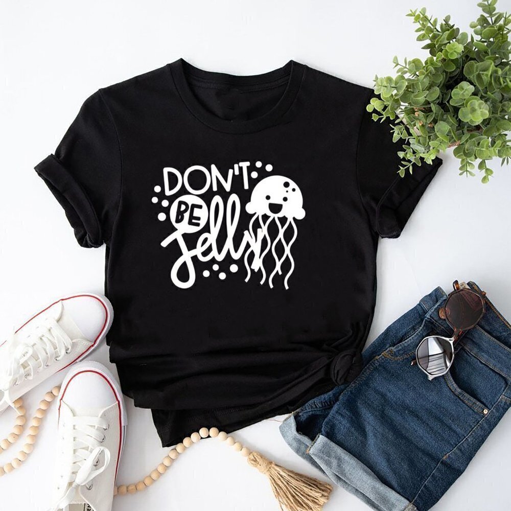 Dont Be Jelly Jealous Funny Humor Retro Cartoon Graphic Unisex T-Shirt